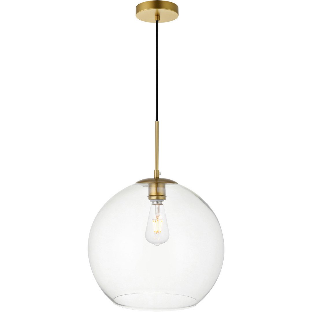 Brass with Clear Glass Pendant - LV LIGHTING
