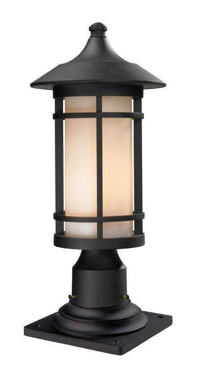 Aluminum with Matte Opal Glass Shade Trditioinal Outdoor Pier - LV LIGHTING