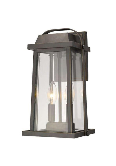 Aluminum with Clear Glass Shade Classic Lantern Style Outdoor Wall Light - LV LIGHTING