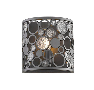 Steel with Matte Circle Glass Shade Wall Sconce - LV LIGHTING