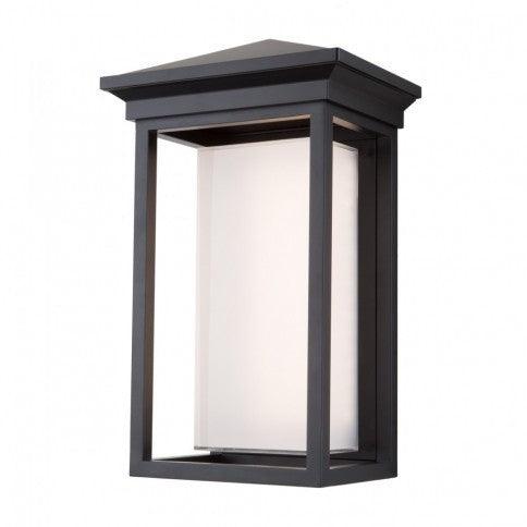 LED Black Open Air Frame with Frosted Diffuser Outdoor Wall Sconce - LV LIGHTING