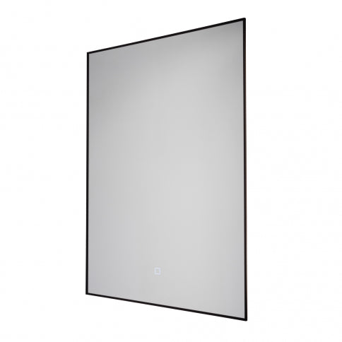 LED Matte Black Frame Rectangular Frame Mirror
