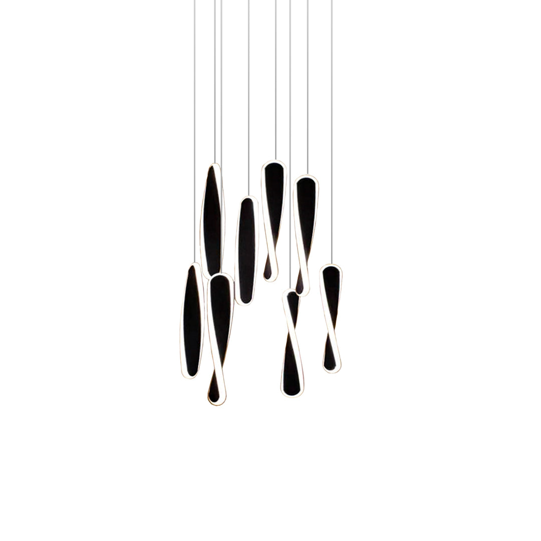 Black Twisted Frame with Acrylic Diffuser Pendant