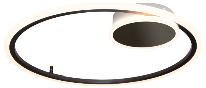 LED Satin Dark Gray Ring Frame with Acrylic Diffuser Flush Mount