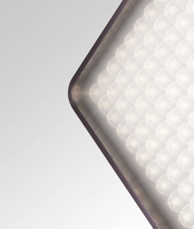 LED Satin Dark Gray Frame with Acrylic Prism Diffuser Flush Mount