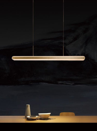 LED Brushed Champagne with Acrylic Diffuser Linear Pendant