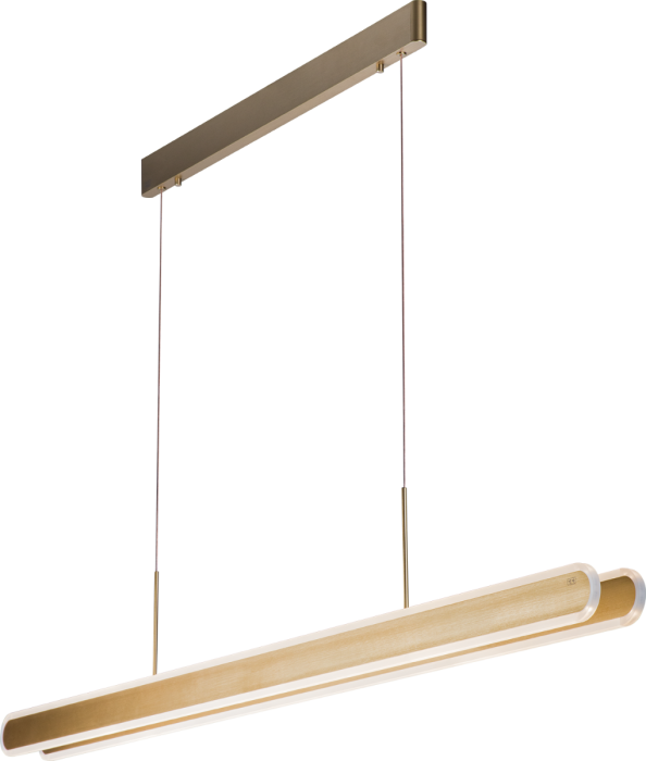 LED Brushed Champagne with Acrylic Diffuser Linear Pendant