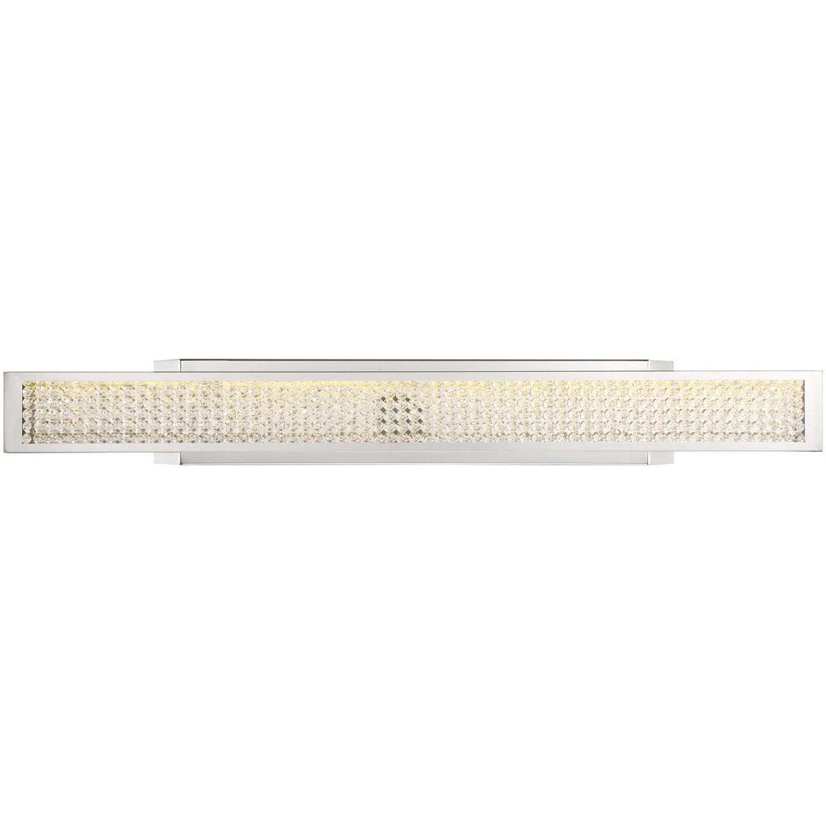LED Chrome with Clear Crushed Crystal Vanity Light - LV LIGHTING