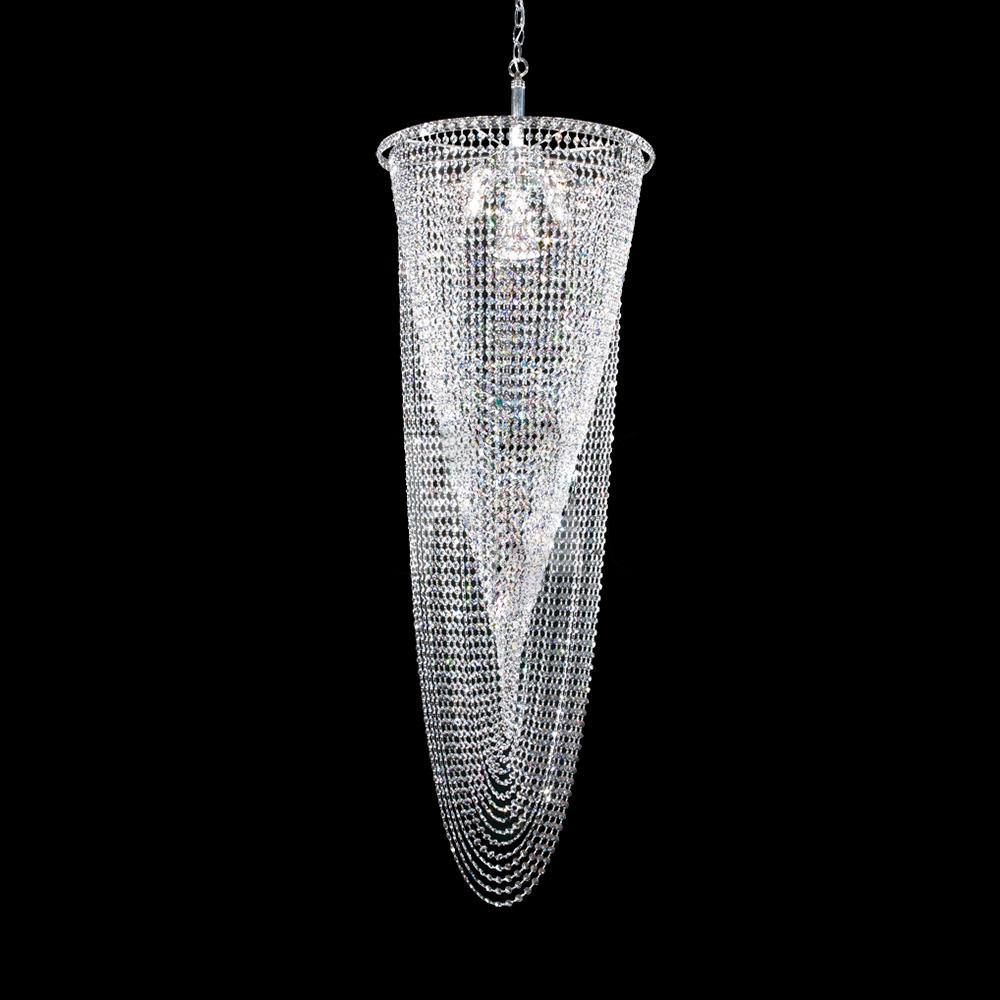 Chrome with Crystal Strand Chandelier - LV LIGHTING