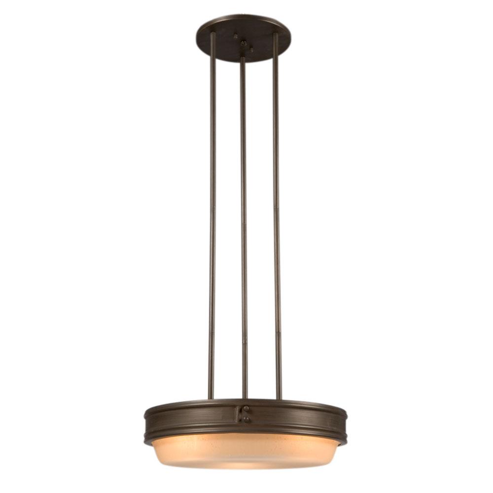Vintage Bronze with Frosted Shade Pendant - LV LIGHTING