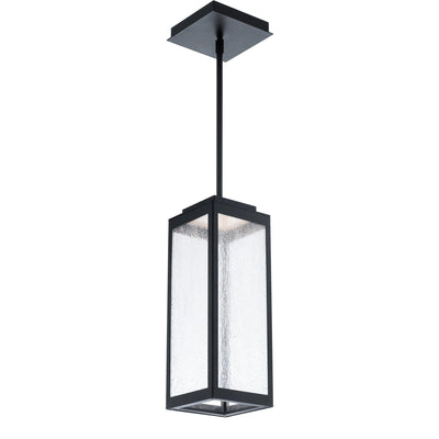 LED Aluminum Frame with Clear Seedy Glass Shade Outdoor Pendant - LV LIGHTING