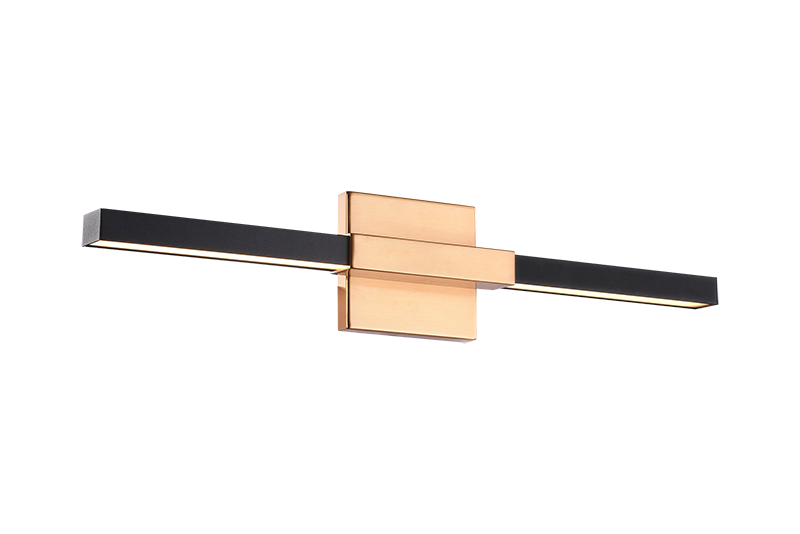 LED Steel Frame with Acrylic Diffuser Two Tone Vanity Light LV