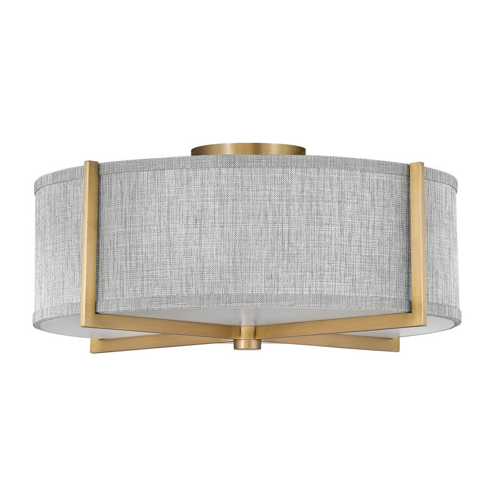 Axis Heathered Gray Semi-Flush Mount