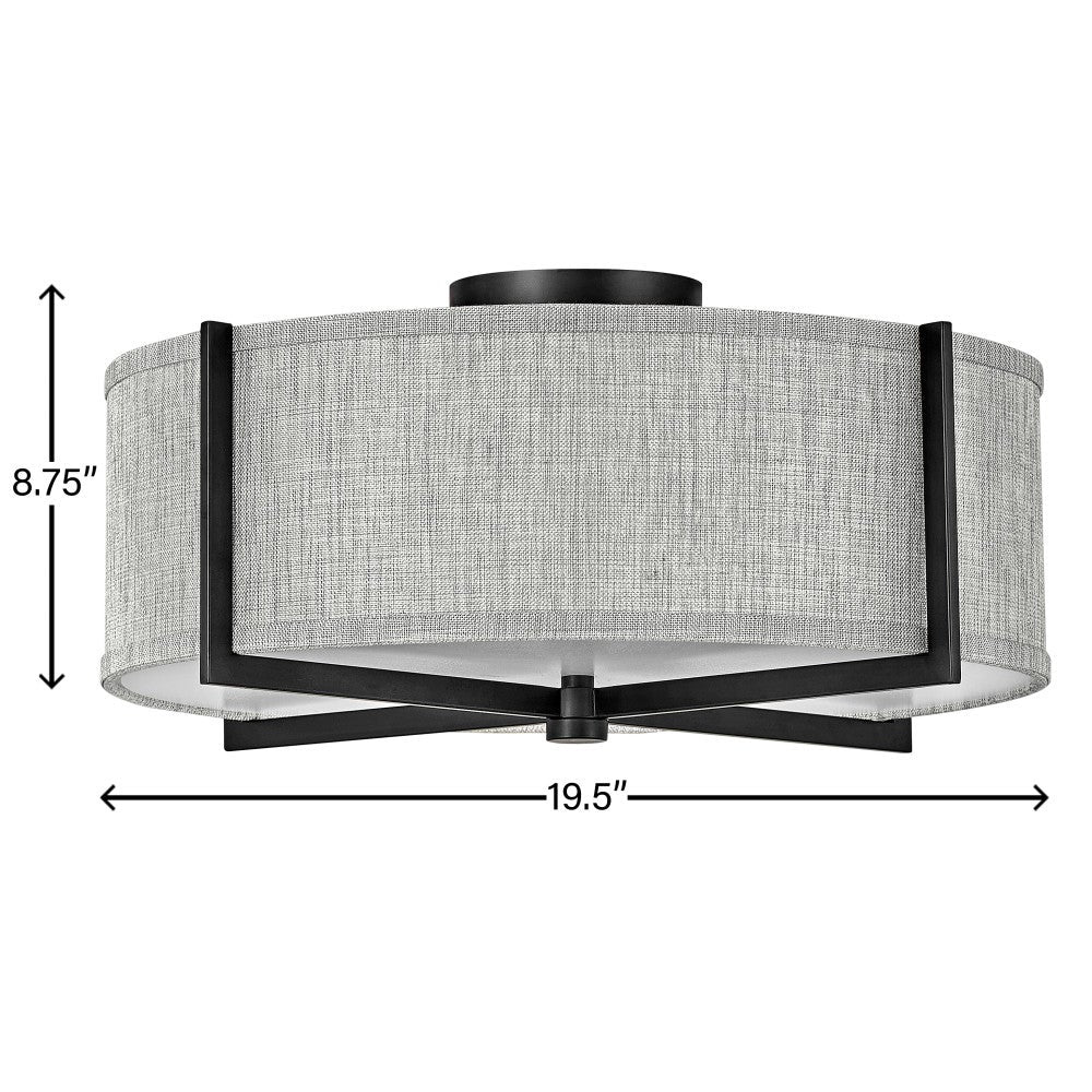 Axis Heathered Gray Semi-Flush Mount