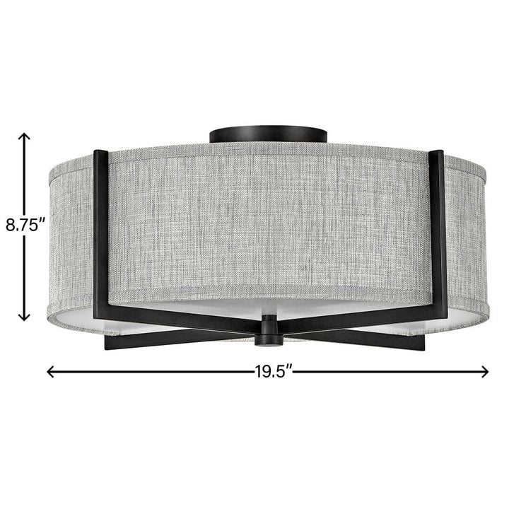 Axis Heathered Gray Semi-Flush Mount