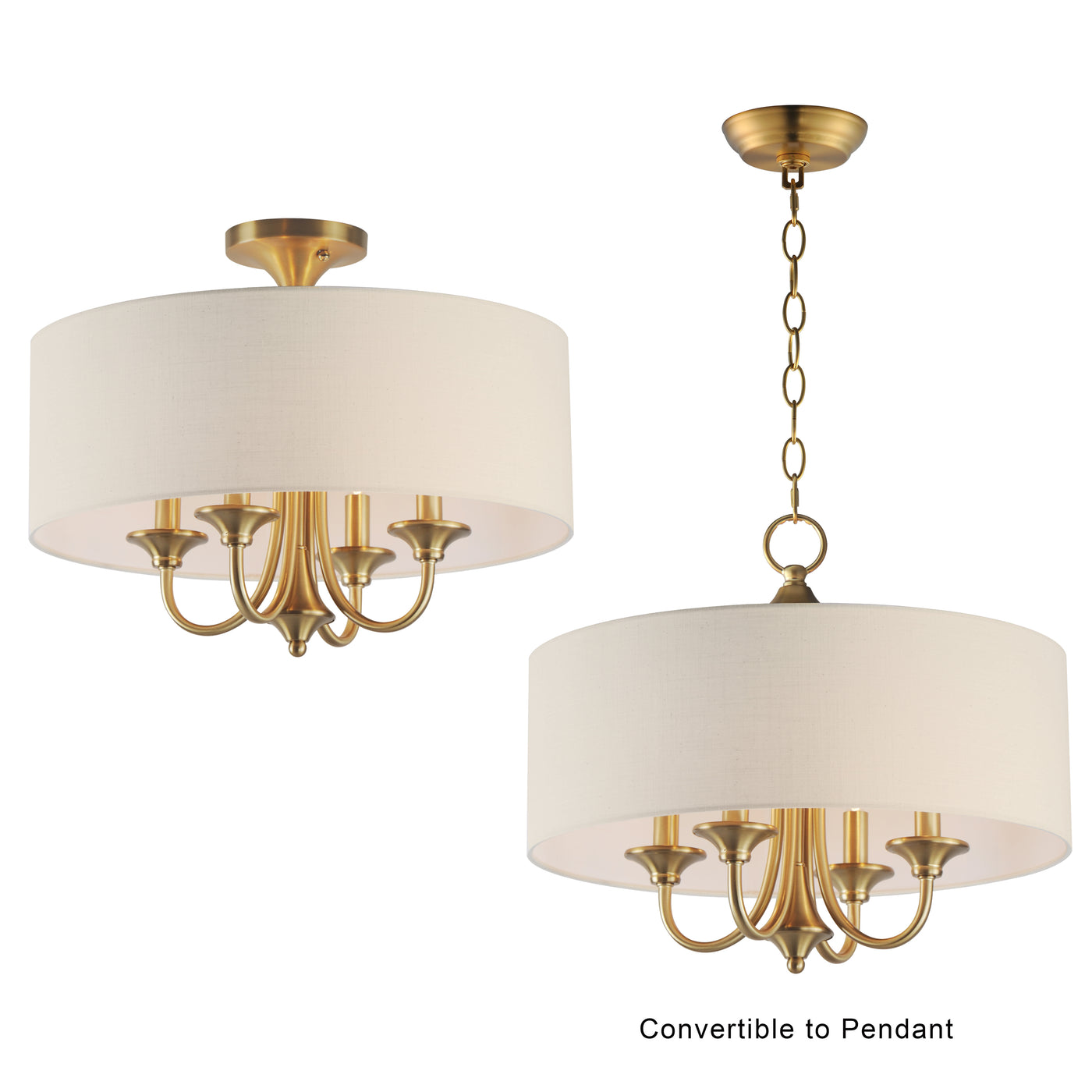 Bongo - 4 Light Pendant / Semi-Flush Mount