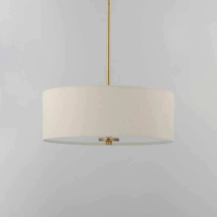 Bongo 3-Light Pendant / Semi-Flush Mount Oatmeal / Natural Aged Brass alternate view