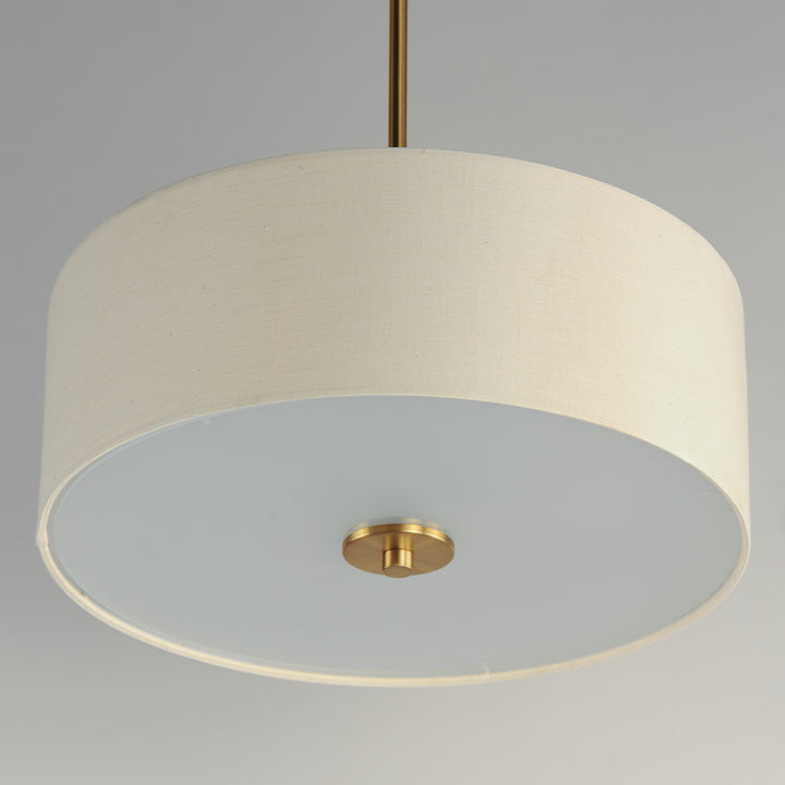 Bongo 3-Light Pendant / Semi-Flush Mount Oatmeal / Natural Aged Brass alternate view