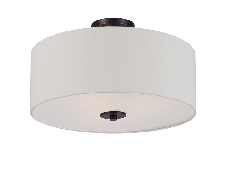 Bongo 3-Light Pendant / Semi-Flush Mount Oatmeal / Oil Rubbed Bronze
