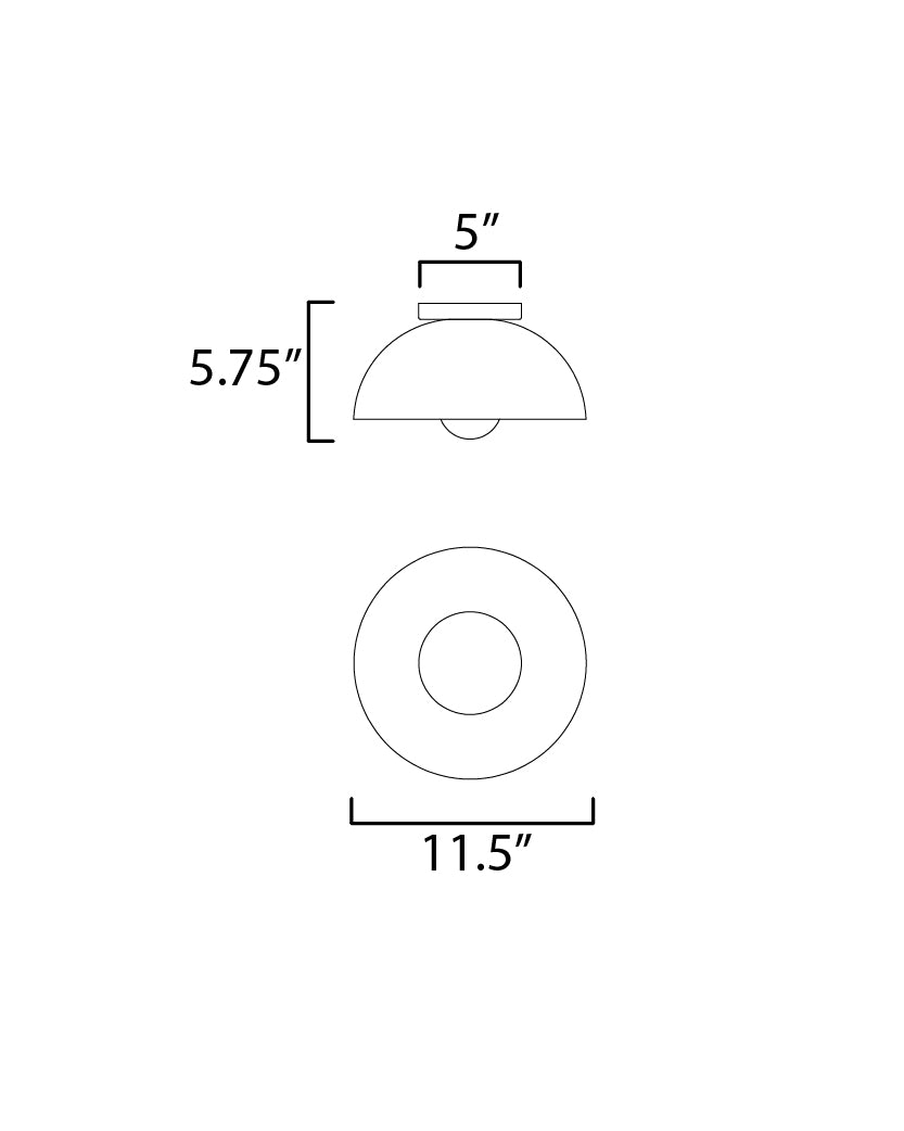 Thelonious Flush Mount dimensions diagram
