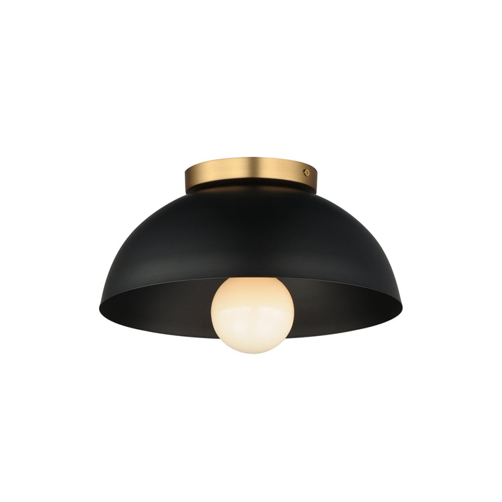 Thelonious Flush Mount Black / Natural Aged Brass