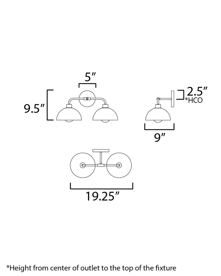 Thelonious Wall Sconce dimensions diagram