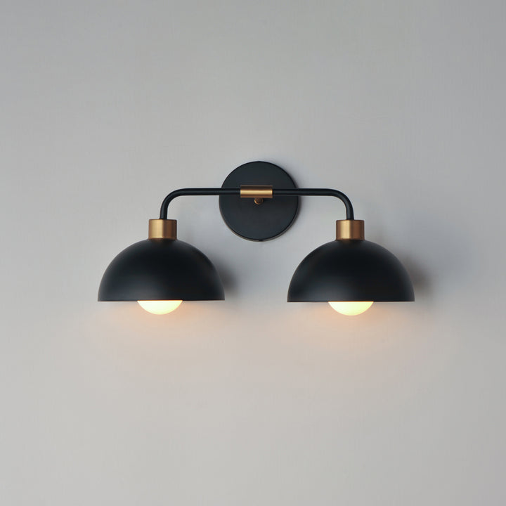 Thelonious Wall Sconce Black / Natural Aged Brass alternate view