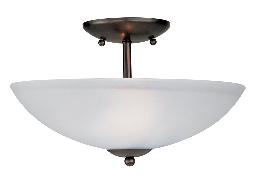 Logan 2-Light Semi-Flush Mount Black