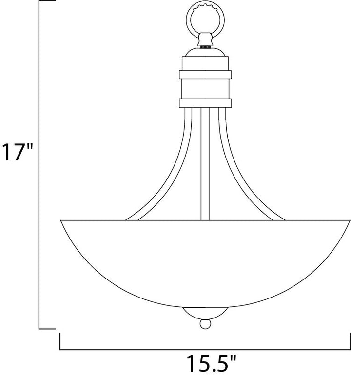 Logan 3-Light Pendant dimensions diagram