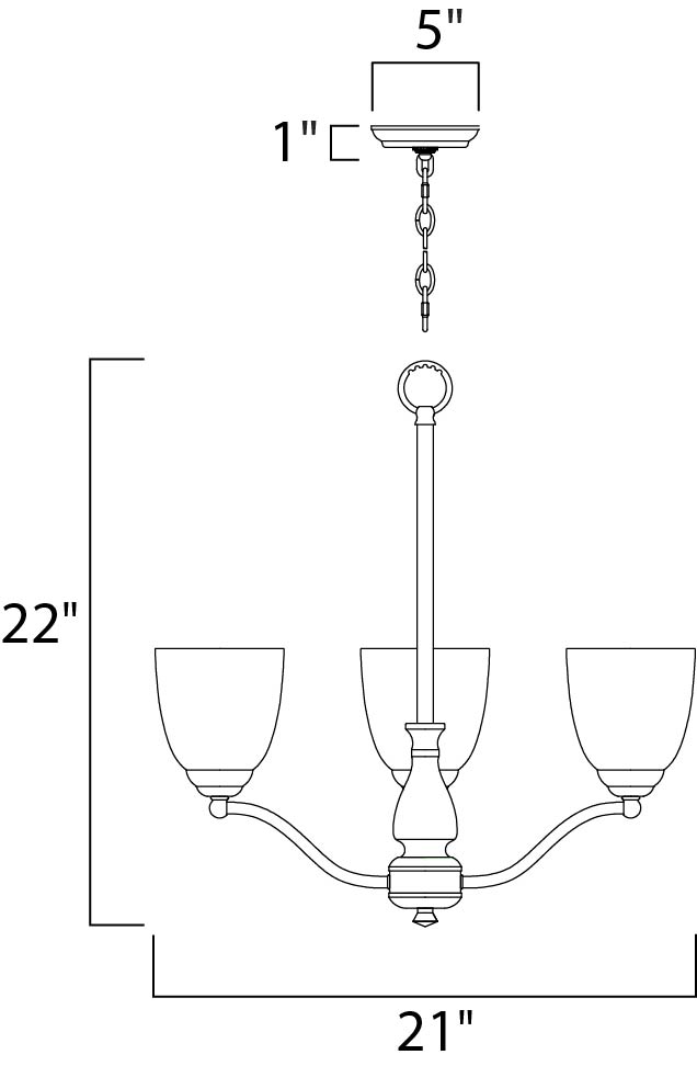 Stefan Chandelier dimensions diagram