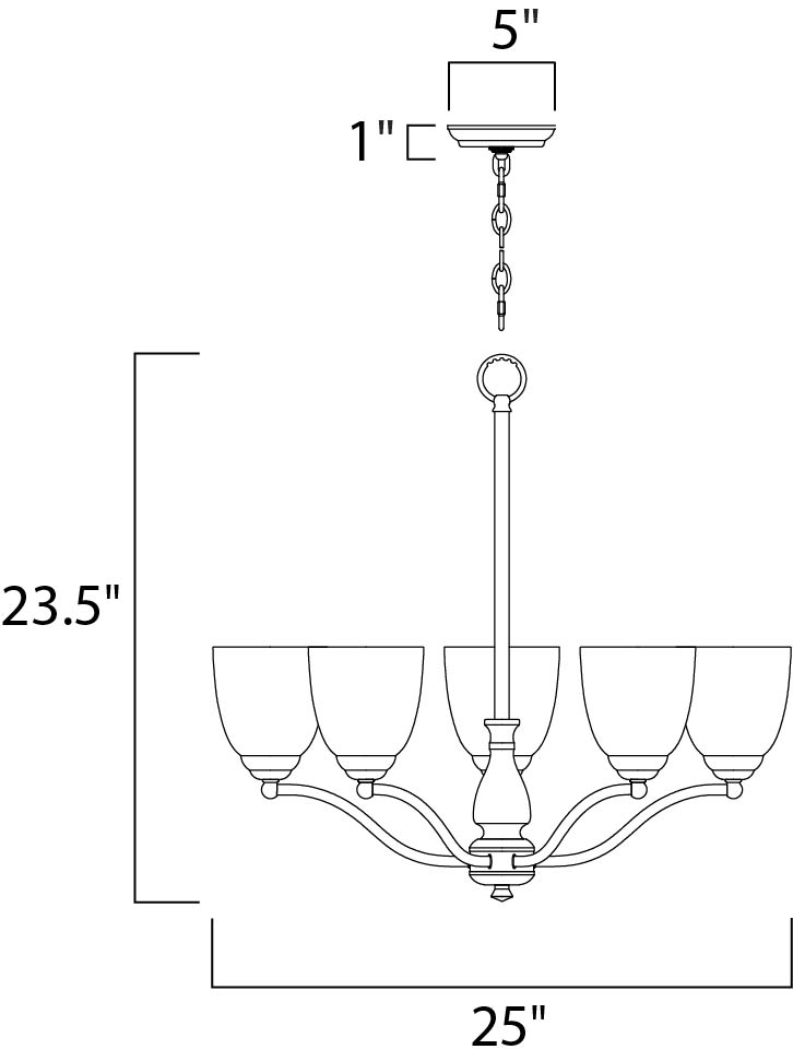 Stefan Chandelier dimensions diagram
