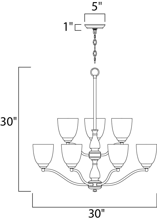 Stefan Chandelier dimensions diagram