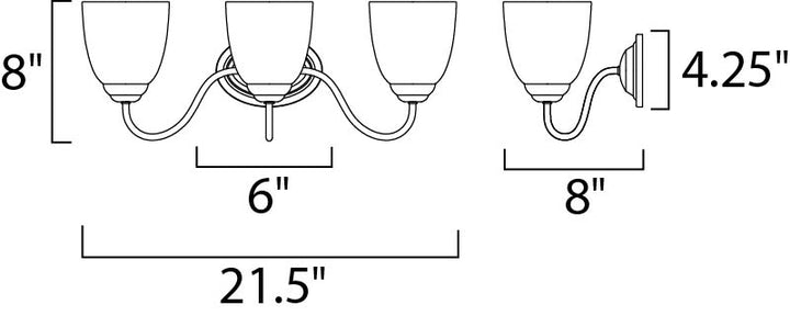 Stefan Bath Vanity dimensions diagram
