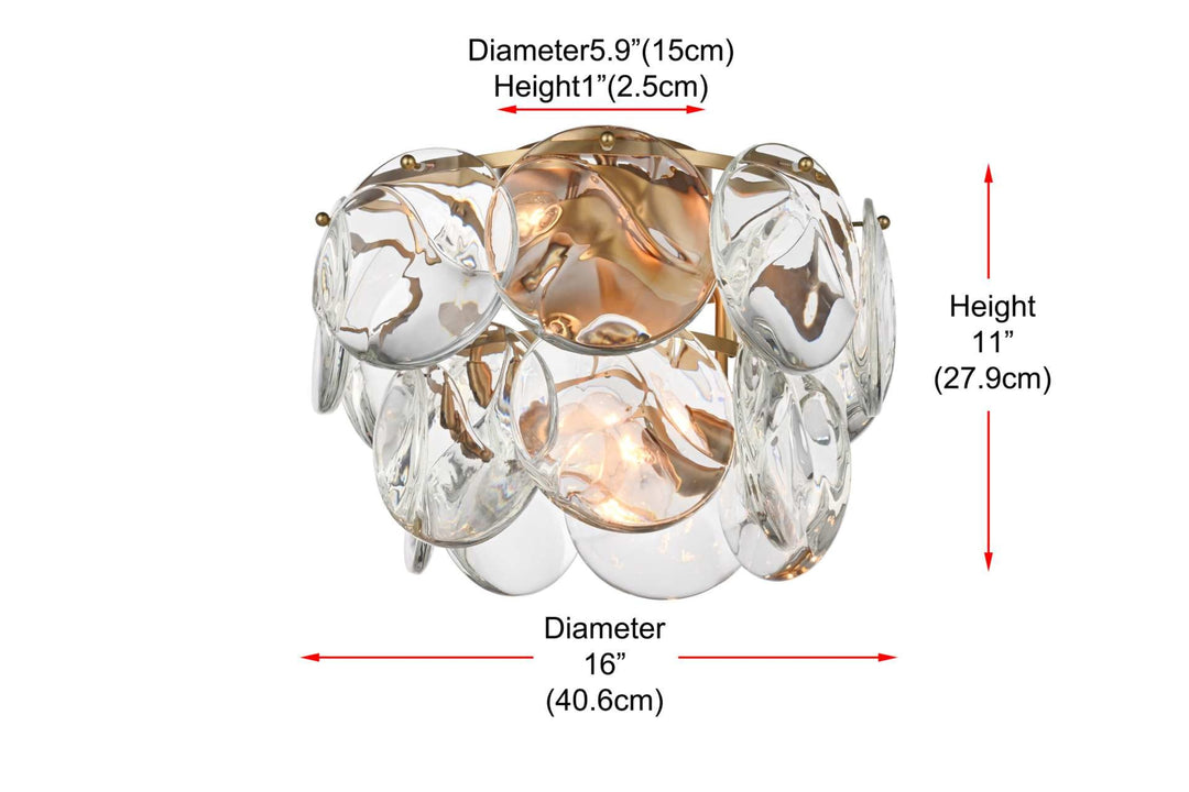 Charlotte Crystal Flush Mount by Elegant - view 21