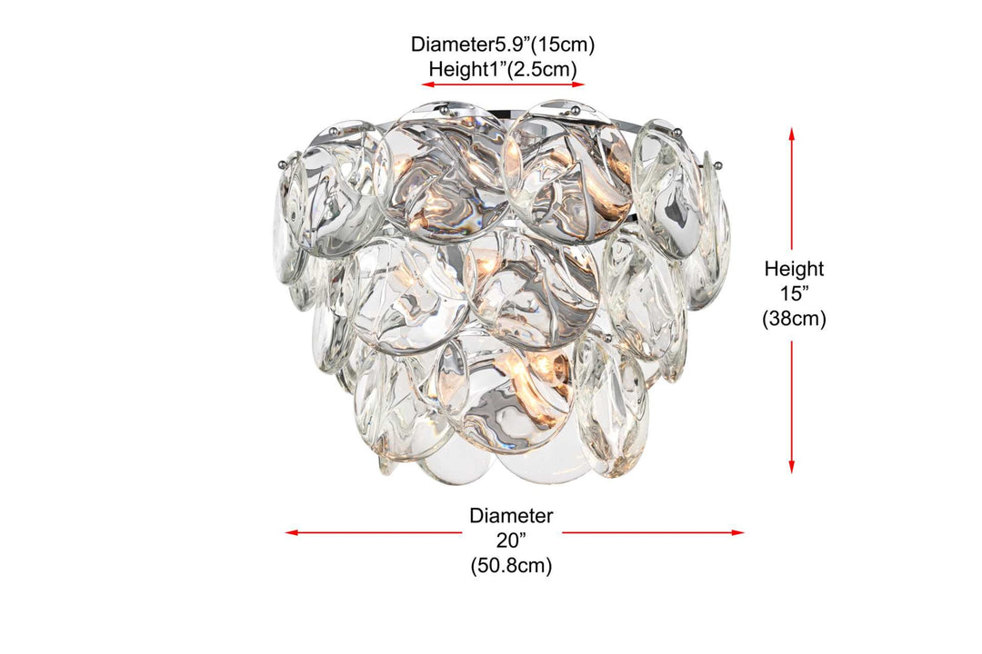 Charlotte Crystal Flush Mount by Elegant - view 35