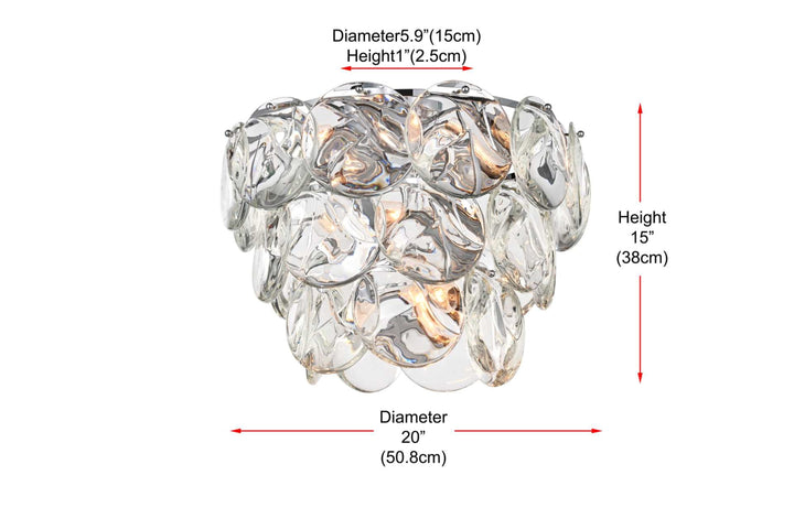 Charlotte Crystal Flush Mount by Elegant - view 35