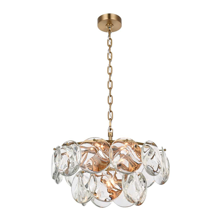 Charlotte Crystal Chandelier in Satin Gold by Elegant