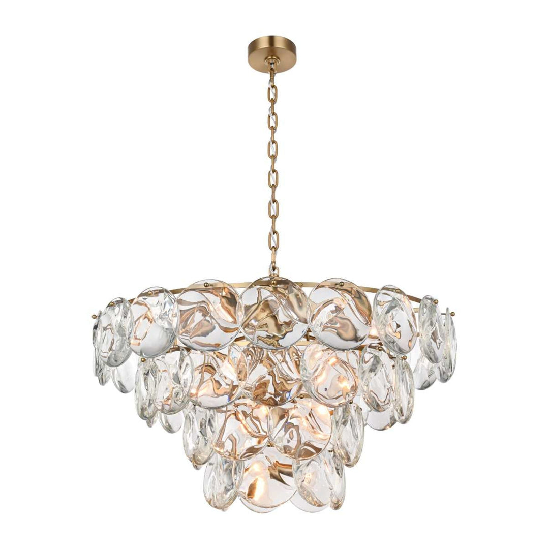 Charlotte Crystal Chandelier in Satin Gold by Elegant