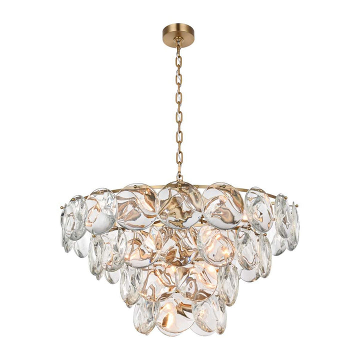 Charlotte Crystal Chandelier in Satin Gold by Elegant