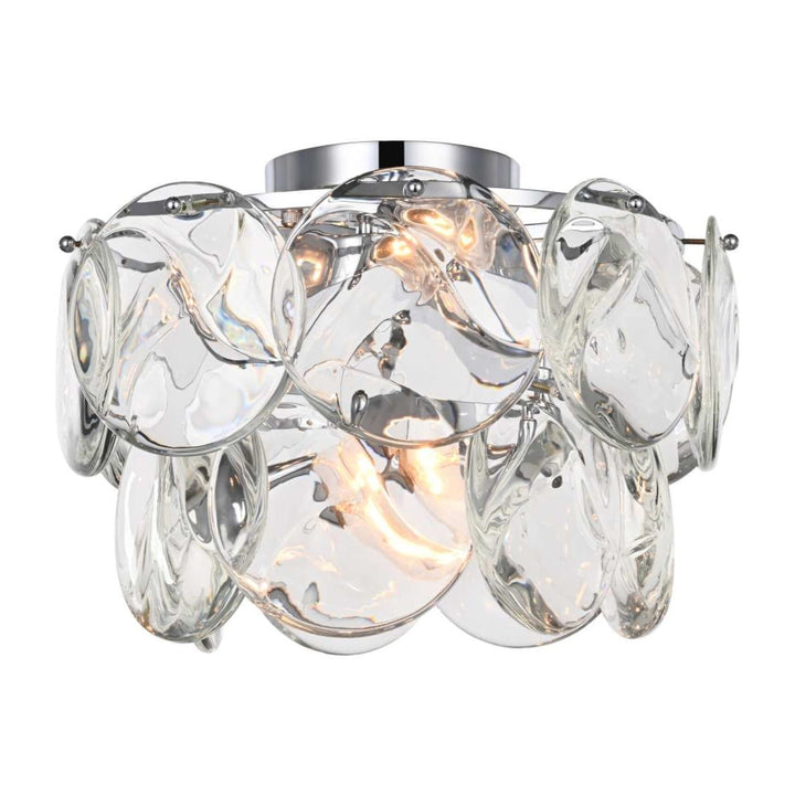 Charlotte Crystal Flush Mount in Chrome by Elegant