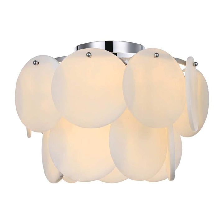 Charlotte Crystal Flush Mount in Chrome by Elegant