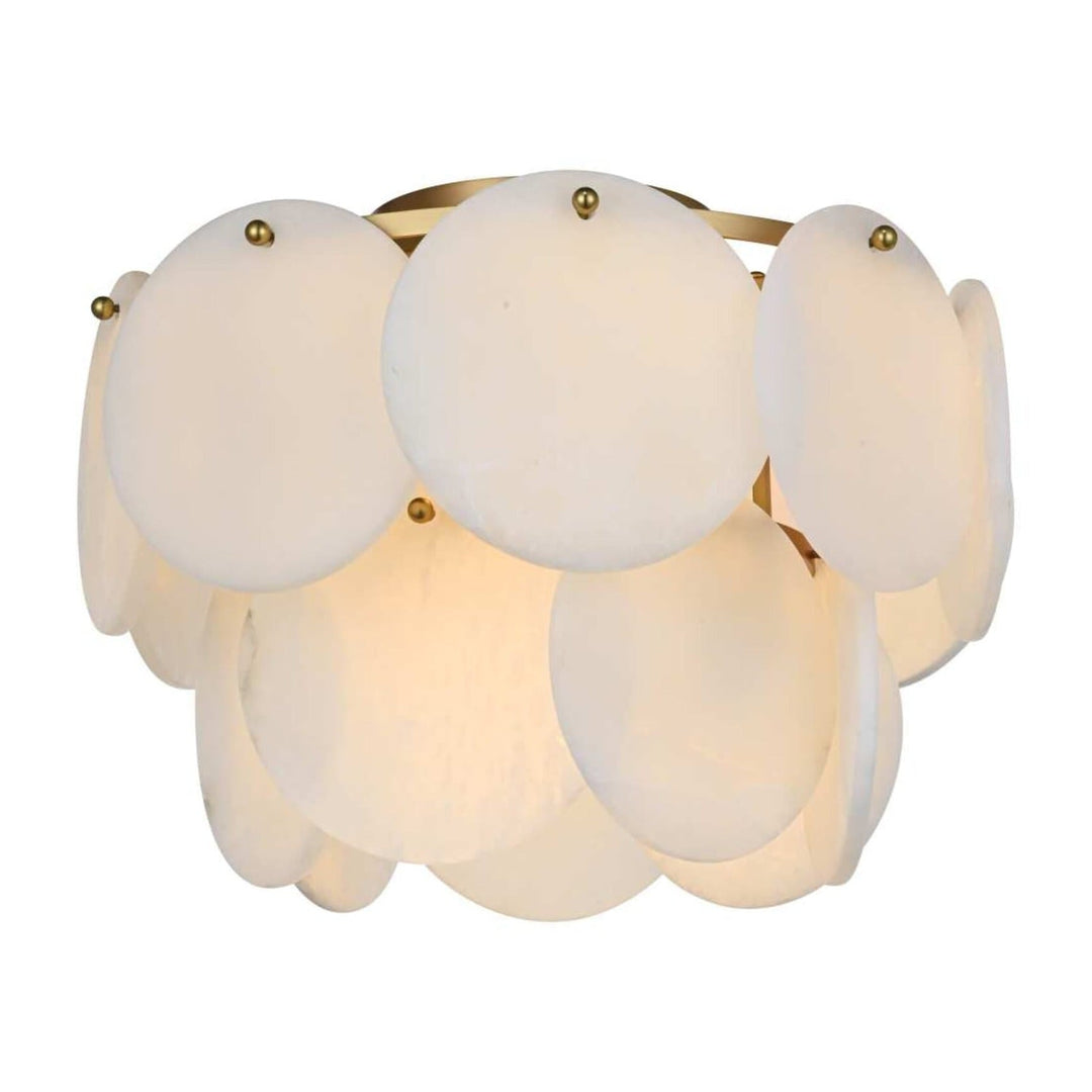 Charlotte Crystal Flush Mount in Satin Gold by Elegant