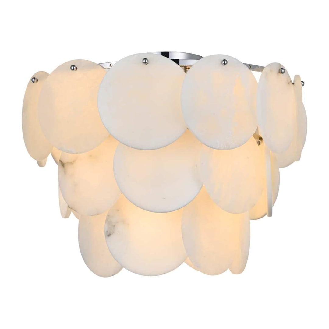Charlotte Crystal Flush Mount in Chrome by Elegant