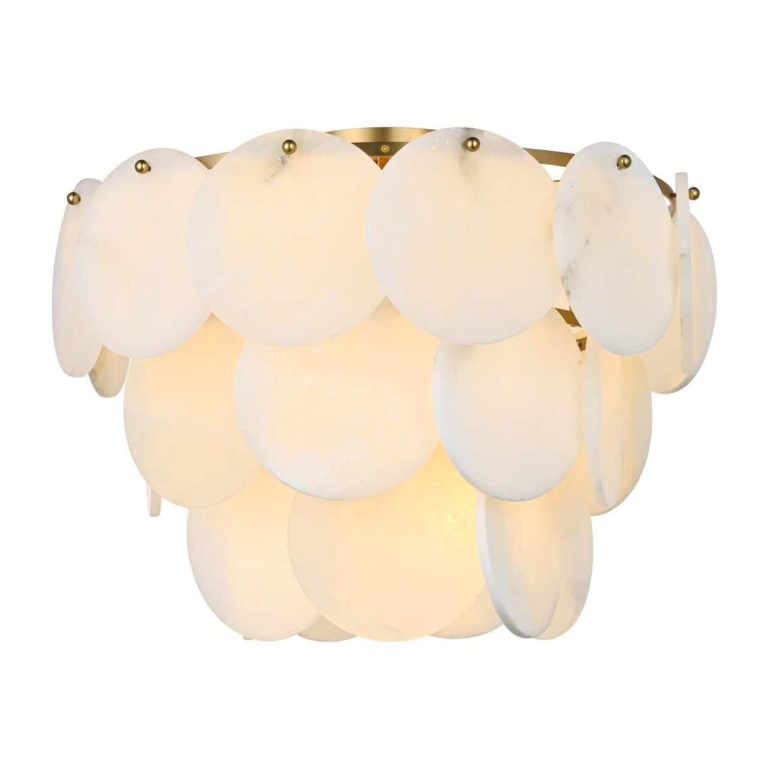Charlotte Crystal Flush Mount in Satin Gold by Elegant