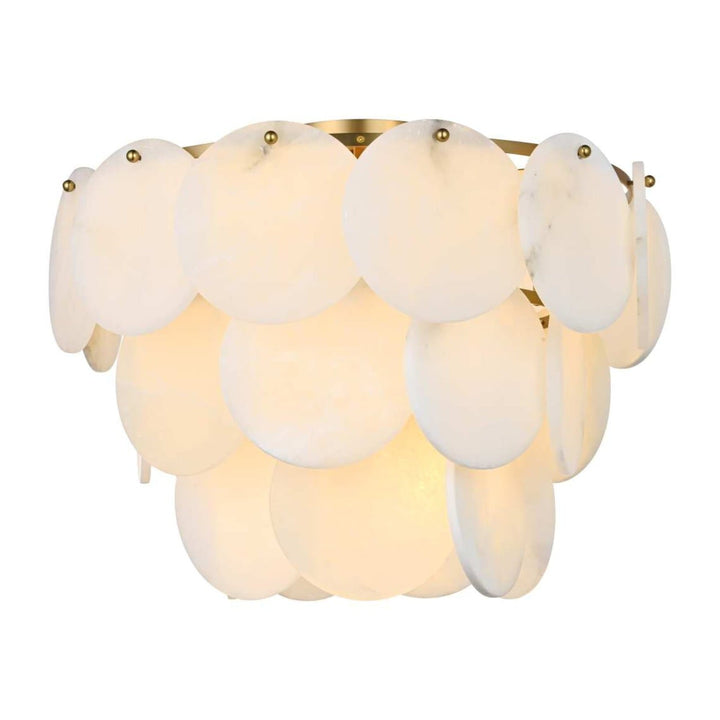 Charlotte Crystal Flush Mount in Satin Gold by Elegant
