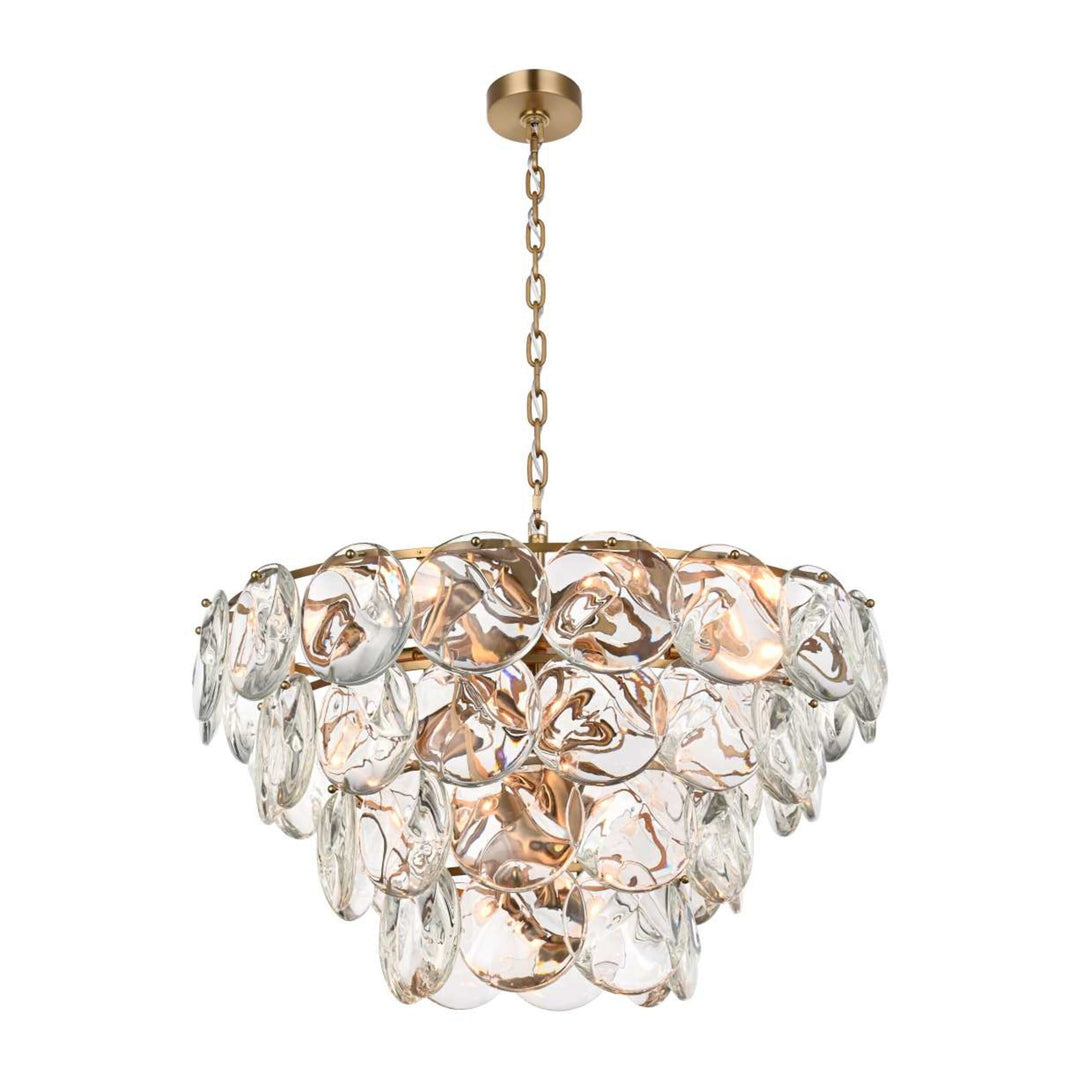 Charlotte Crystal Chandelier in Satin Gold by Elegant