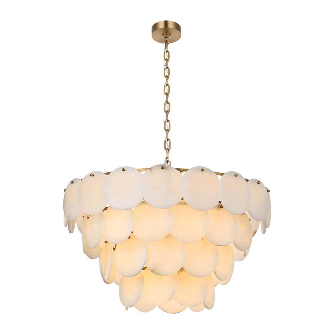 Charlotte Crystal Chandelier in Satin Gold by Elegant