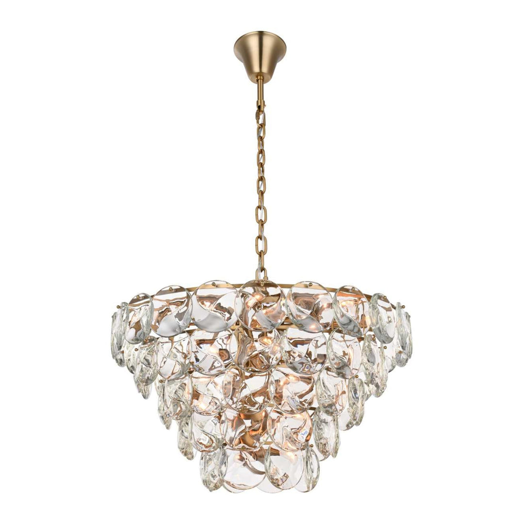 Charlotte Crystal Chandelier in Satin Gold by Elegant