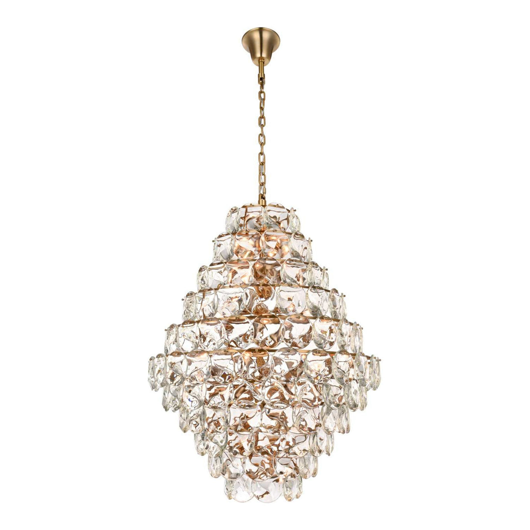Charlotte Crystal Chandelier in Satin Gold by Elegant
