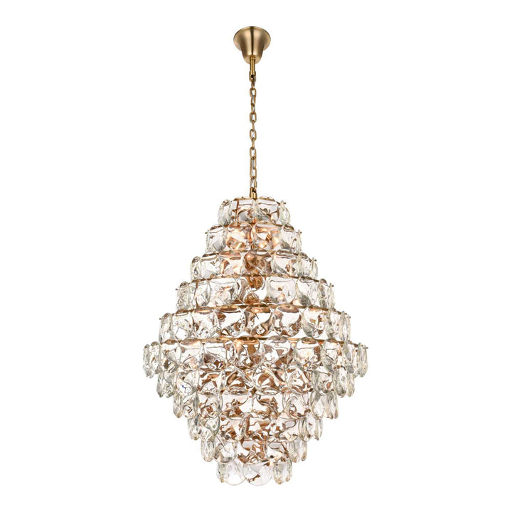 Charlotte Crystal Chandelier in Satin Gold by Elegant